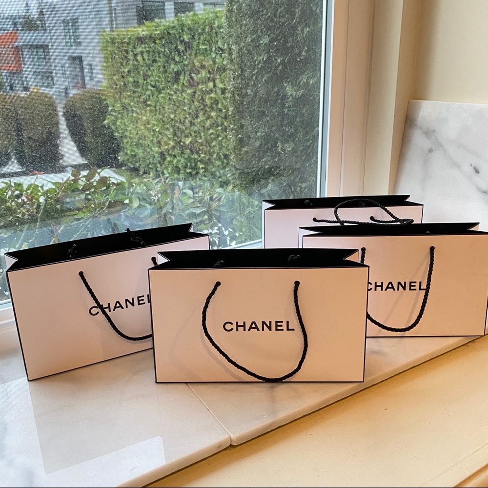 4 x Chanel Authentic Small paper shopping Gift bags